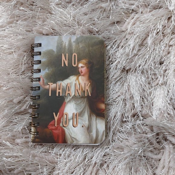 Beautiful Marble K Mini Notebook Notepad & NO THANK YOU mini pocket size - Picture 4 of 6